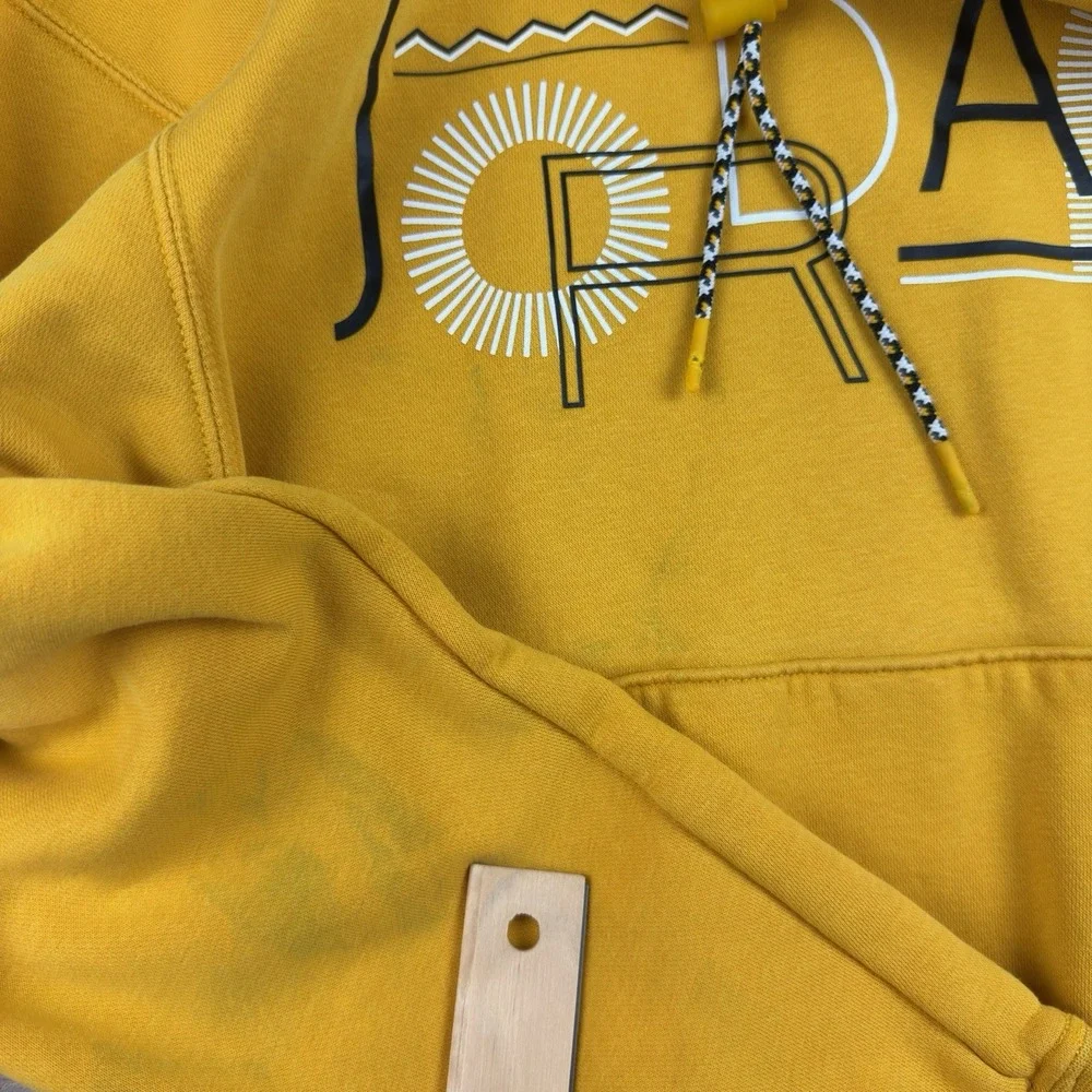 Jordan Yellow Hoodie‎ Mens S Graphic Pullover Jumpman Logo Rope Drawstring